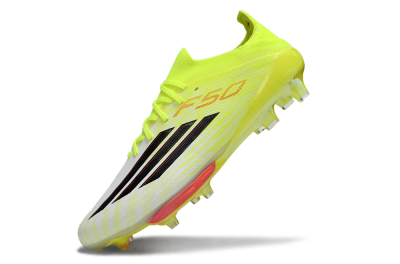 Men's Adidas F50+ Elite Lightstrike Pro FG Firm Ground Low-Tops Football Boots - Yellow/Neon Green/Sleek White
