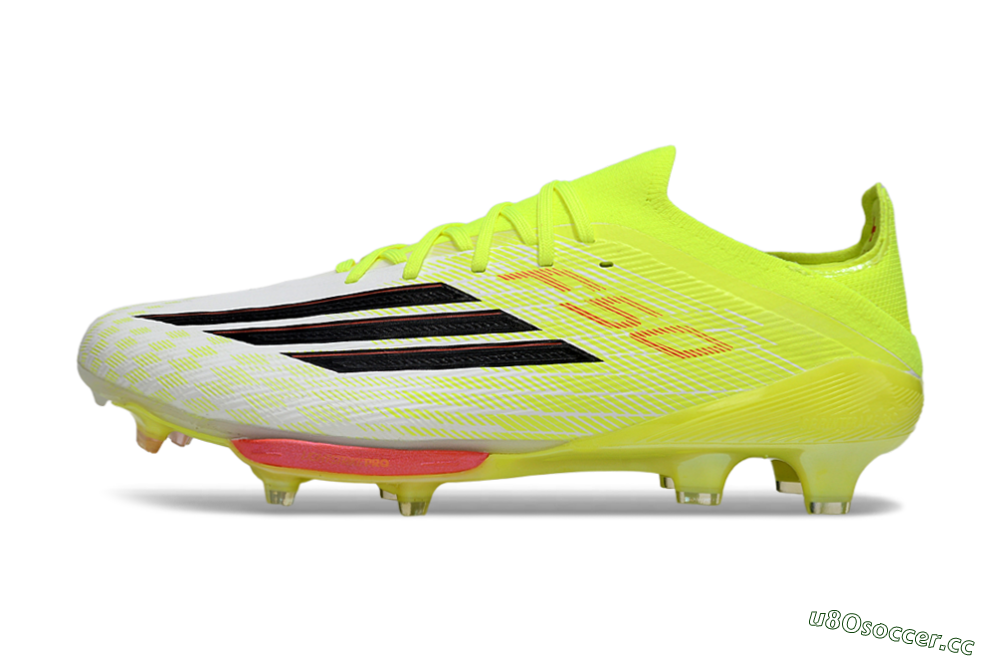 Men's Adidas F50+ Elite Lightstrike Pro FG Firm Ground Low-Tops Football Boots - Yellow/Neon Green/Sleek White 0