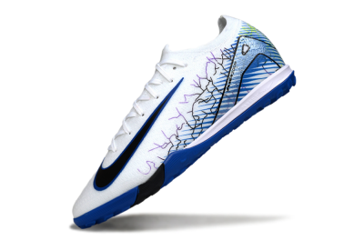Unisex Nike Air Zoom Mercurial Vapor 16 Elite TF Artificial Turf Low-Tops Football Shoes - White/Electric Blue/Black