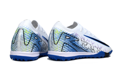 Unisex Nike Air Zoom Mercurial Vapor 16 Elite TF Artificial Turf Low-Tops Football Shoes - White/Electric Blue/Black