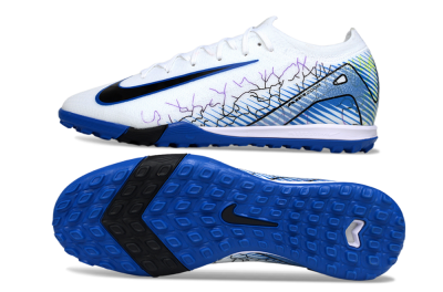 Unisex Nike Air Zoom Mercurial Vapor 16 Elite TF Artificial Turf Low-Tops Football Shoes - White/Electric Blue/Black