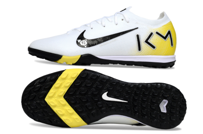 Unisex KM x Nike Air Zoom Mercurial Vapor 16 Elite TF Artificial Turf Low-Tops Football Shoes - White/Lemon Yellow/Black