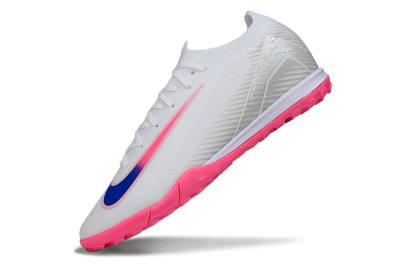 Unisex Nike Air Zoom Mercurial Vapor 16 Elite TF Artificial Turf Low-Tops Football Shoes - White/Neon Pink/Electric Blue