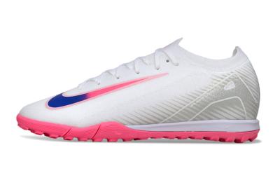 Unisex Nike Air Zoom Mercurial Vapor 16 Elite TF Artificial Turf Low-Tops Football Shoes - White/Neon Pink/Electric Blue