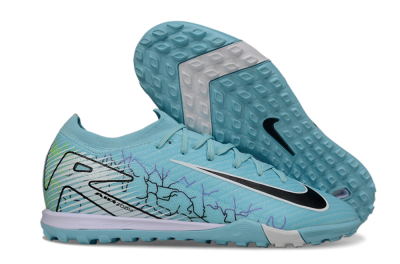Unisex Nike Air Zoom Mercurial Vapor 16 Elite TF Artificial Turf Low-Tops Football Shoes - Blue/Aqua Splash/Jet Black
