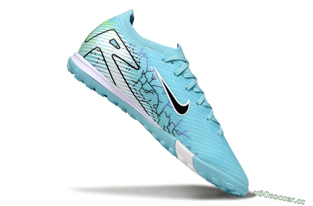 Unisex Nike Air Zoom Mercurial Vapor 16 Elite TF Artificial Turf Low-Tops Football Shoes - Blue/Aqua Splash/Jet Black 4