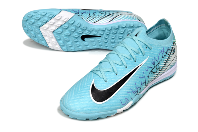 Unisex Nike Air Zoom Mercurial Vapor 16 Elite TF Artificial Turf Low-Tops Football Shoes - Blue/Aqua Splash/Jet Black