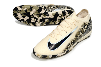 Unisex Nike Air Zoom Mercurial Vapor 16 Elite TF Artificial Turf Low-Tops Football Shoes - Beige/Sand Dune/Black Wave