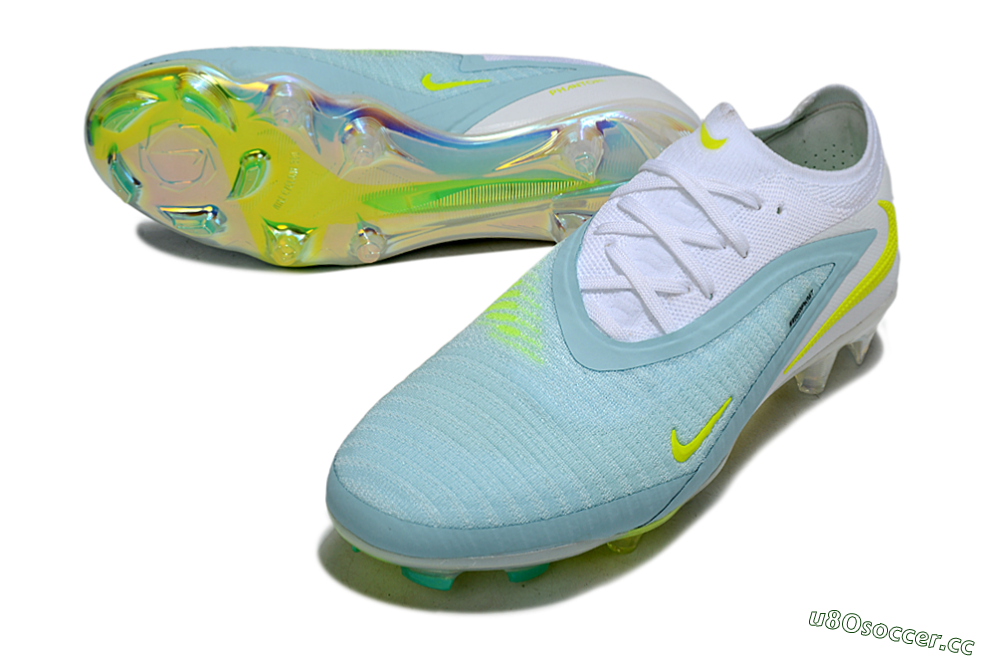 Unisex Nike Phantom 6 Low Elite FG Firm Ground Low-Tops Football Boots - Blue/Light Blue/Electric Yellow 3