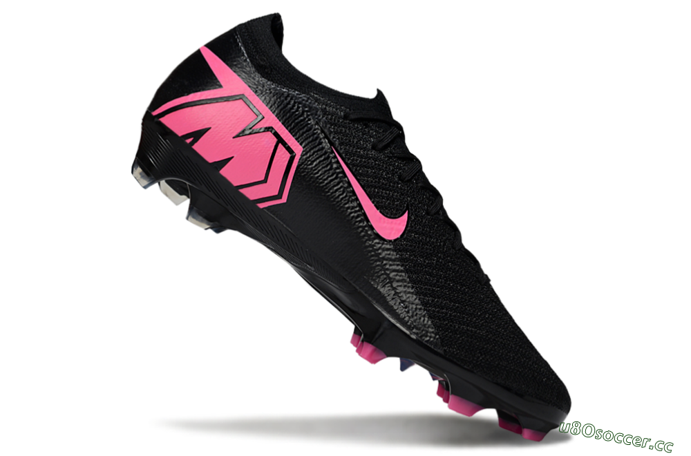 Unisex Nike Air Zoom Mercurial Vapor 16 Elite FG Firm Ground Low-Tops Football Boots - Black/Vibrant Pink/Deep Blue 4
