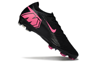 Unisex Nike Air Zoom Mercurial Vapor 16 Elite FG Firm Ground Low-Tops Football Boots - Black/Vibrant Pink/Deep Blue