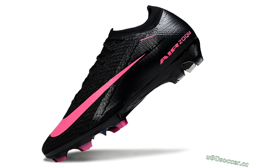 Unisex Nike Air Zoom Mercurial Vapor 16 Elite FG Firm Ground Low-Tops Football Boots - Black/Vibrant Pink/Deep Blue 5
