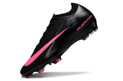 Unisex Nike Air Zoom Mercurial Vapor 16 Elite FG Firm Ground Low-Tops Football Boots - Black/Vibrant Pink/Deep Blue