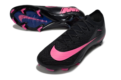 Unisex Nike Air Zoom Mercurial Vapor 16 Elite FG Firm Ground Low-Tops Football Boots - Black/Vibrant Pink/Deep Blue