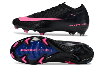 Unisex Nike Air Zoom Mercurial Vapor 16 Elite FG Firm Ground Low-Tops Football Boots - Black/Vibrant Pink/Deep Blue