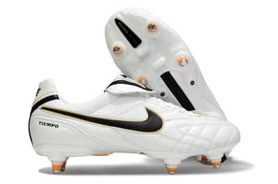 Men's Nike Tiempo Legend 10 Elite SG Soft Ground Low-Tops Football Boots - White/Black/Orange