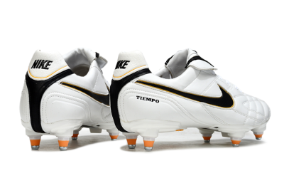 Men's Nike Tiempo Legend 10 Elite SG Soft Ground Low-Tops Football Boots - White/Black/Orange