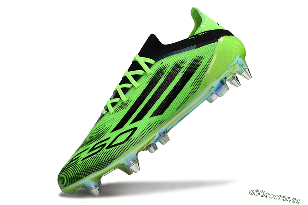 Men's Adidas F50 Elite SG Soft Ground Low-Tops Football Boots - Green/Vibrant Green/Electric Green 5