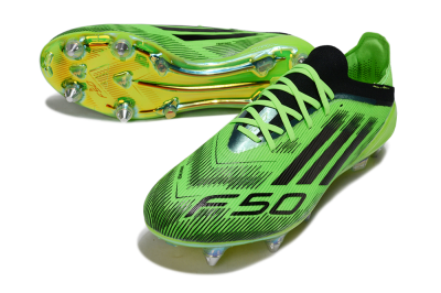 Men's Adidas F50 Elite SG Soft Ground Low-Tops Football Boots - Green/Vibrant Green/Electric Green