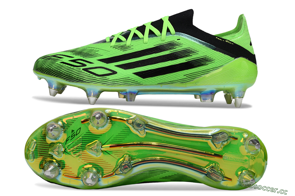 Men's Adidas F50 Elite SG Soft Ground Low-Tops Football Boots - Green/Vibrant Green/Electric Green 1