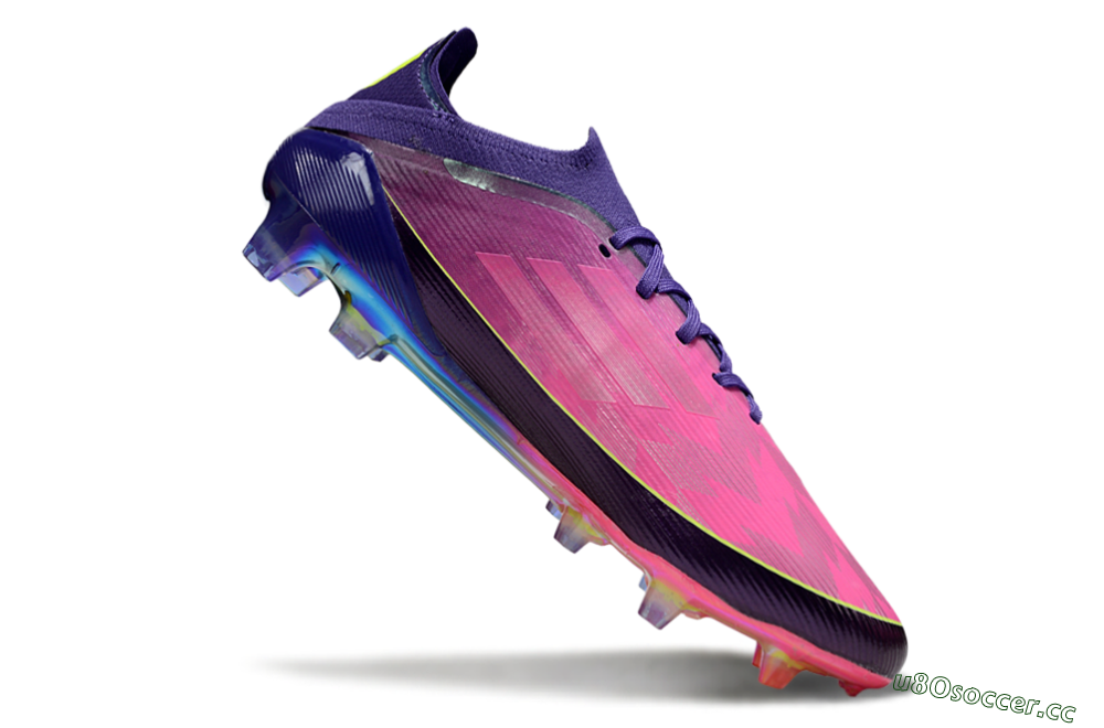 Unisex Adidas F50 Elite FG Firm Ground Low-Tops Football Boots - Pink/Vibrant Pink/Deep Purple 4