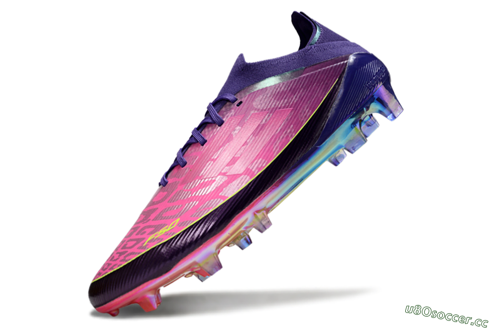 Unisex Adidas F50 Elite FG Firm Ground Low-Tops Football Boots - Pink/Vibrant Pink/Deep Purple 5