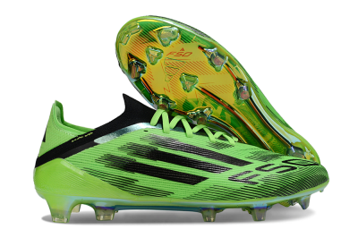 Unisex Adidas F50 Elite FG Firm Ground Low-Tops Football Boots - Green/Neon Green/Black