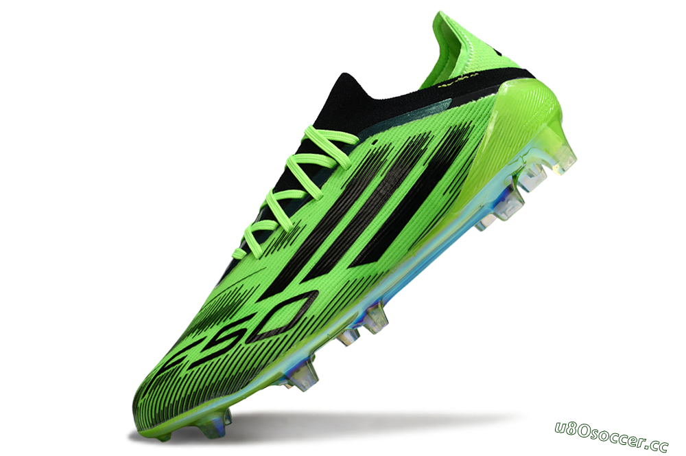 Unisex Adidas F50 Elite FG Firm Ground Low-Tops Football Boots - Green/Neon Green/Black 5