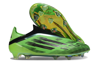 Unisex Adidas F50 Elite Laceless FG Firm Ground Low-Tops Football Boots - Green/Lime Burst/Electric Glow