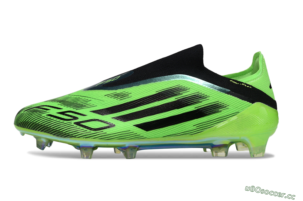 Unisex Adidas F50 Elite Laceless FG Firm Ground Low-Tops Football Boots - Green/Lime Burst/Electric Glow 0