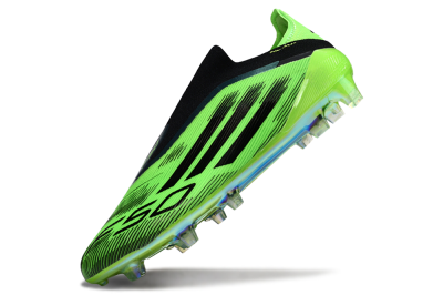 Unisex Adidas F50 Elite Laceless FG Firm Ground Low-Tops Football Boots - Green/Lime Burst/Electric Glow