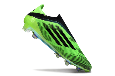Unisex Adidas F50 Elite Laceless FG Firm Ground Low-Tops Football Boots - Green/Lime Burst/Electric Glow
