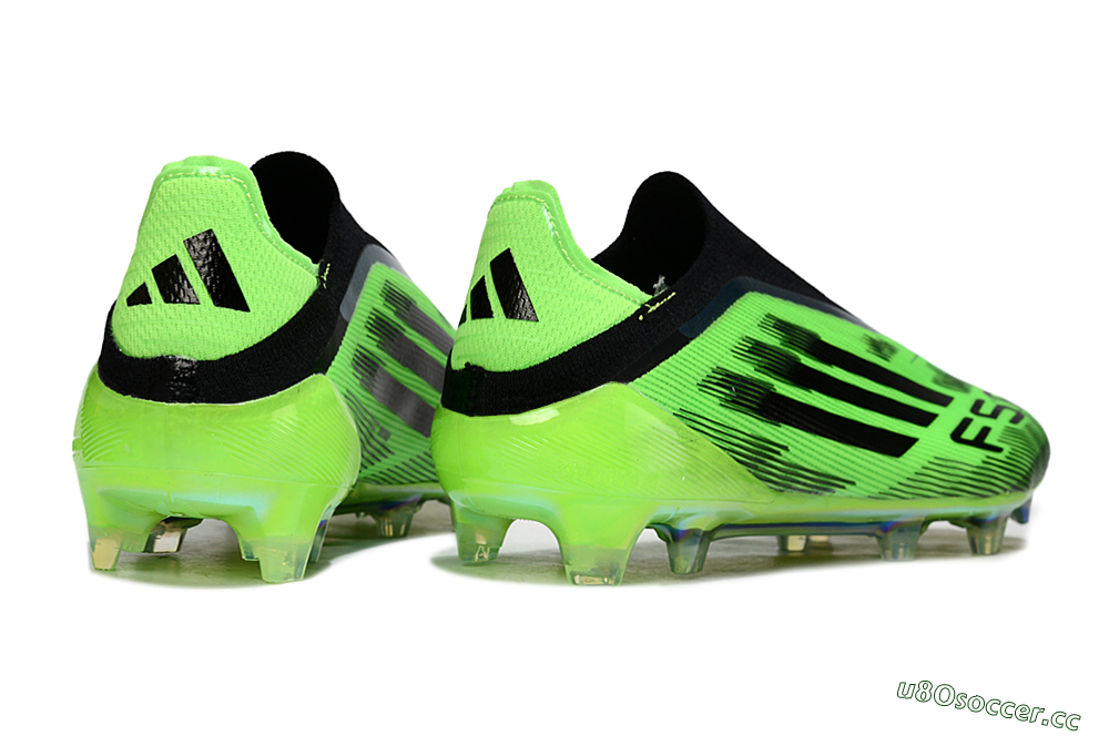Unisex Adidas F50 Elite Laceless FG Firm Ground Low-Tops Football Boots - Green/Lime Burst/Electric Glow 6