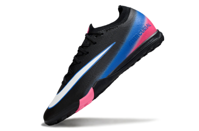 Unisex Nike Air Zoom Mercurial Vapor 16 Elite TF Artificial Turf Low-Tops Football Shoes - Black/Electric Blue/Pink Fusion