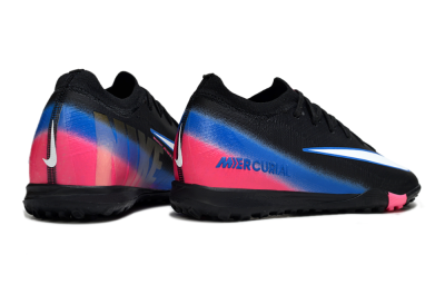 Unisex Nike Air Zoom Mercurial Vapor 16 Elite TF Artificial Turf Low-Tops Football Shoes - Black/Electric Blue/Pink Fusion