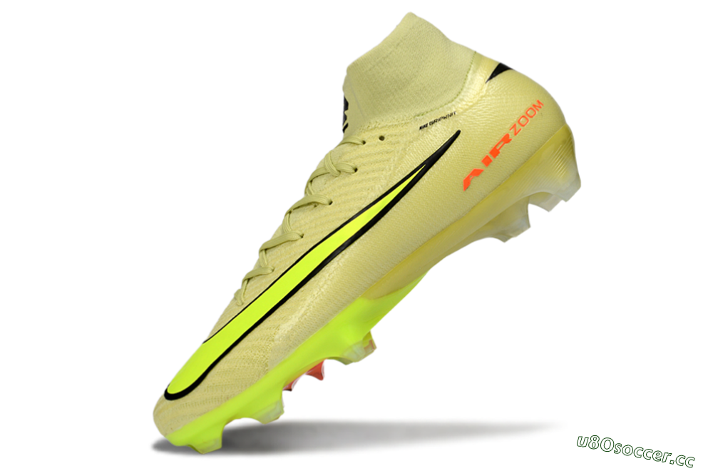 Unisex Nike Air Zoom Mercurial Superfly 10 Elite FG Firm Ground High-Tops Football Boots - Yellow/Electric Lime/Neon Orange 5