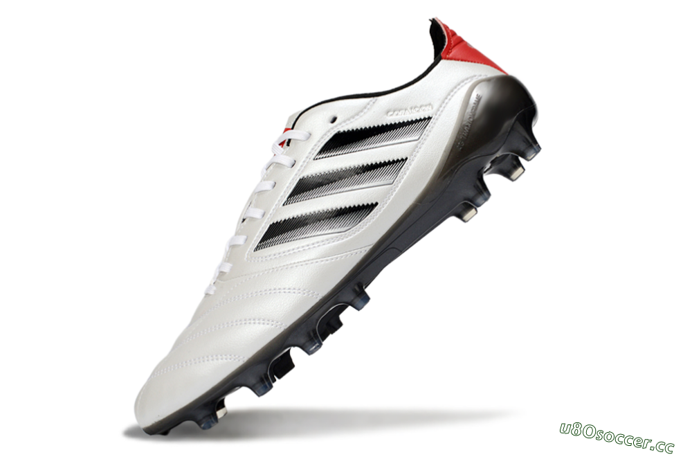 Men's Adidas Copa Icon 2 AG Artificial Grass Low-Tops Football Boots - White/Crimson Red/Jet Black 5