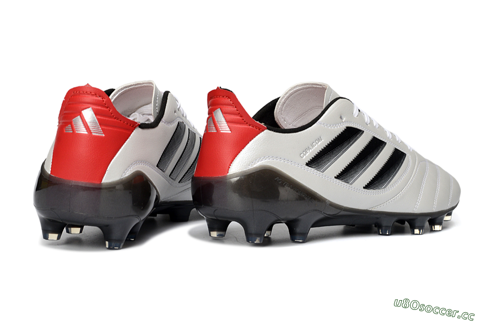 Men's Adidas Copa Icon 2 AG Artificial Grass Low-Tops Football Boots - White/Crimson Red/Jet Black 6
