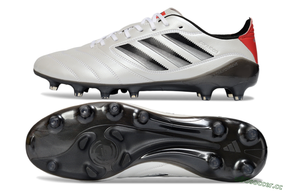 Men's Adidas Copa Icon 2 AG Artificial Grass Low-Tops Football Boots - White/Crimson Red/Jet Black 1