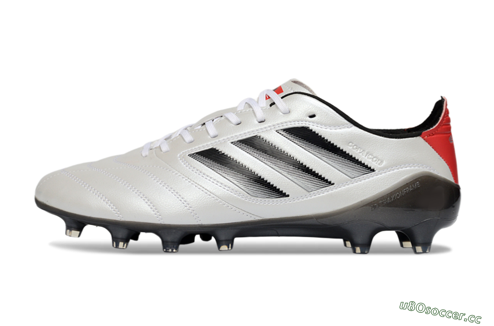 Men's Adidas Copa Icon 2 AG Artificial Grass Low-Tops Football Boots - White/Crimson Red/Jet Black 0