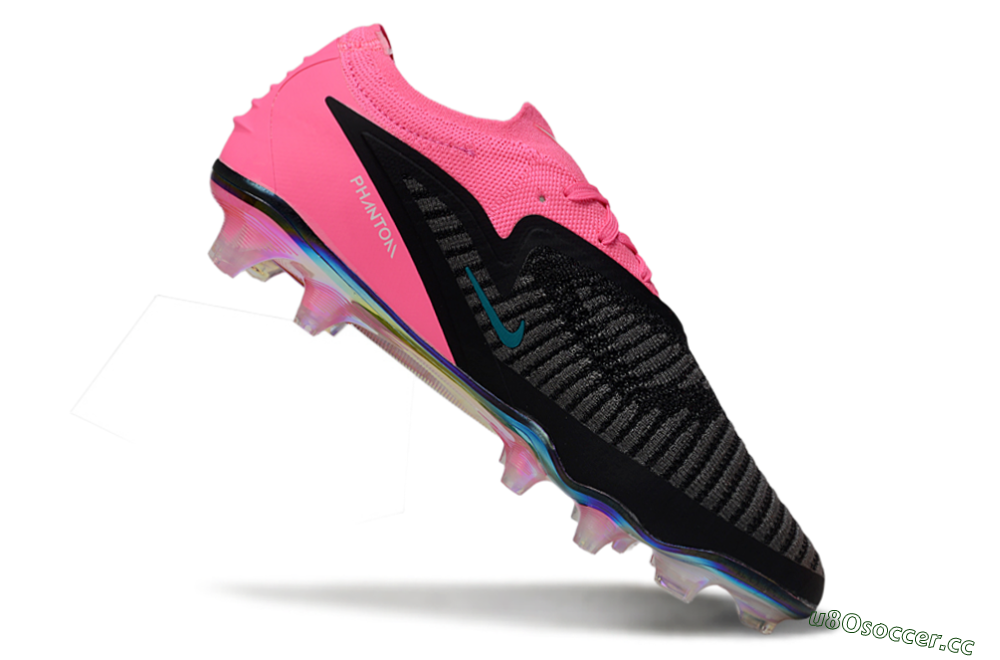 Unisex Nike Phantom 6 Low Elite FG Firm Ground Low-Tops Football Boots - Black/Hot Pink/Teal 4