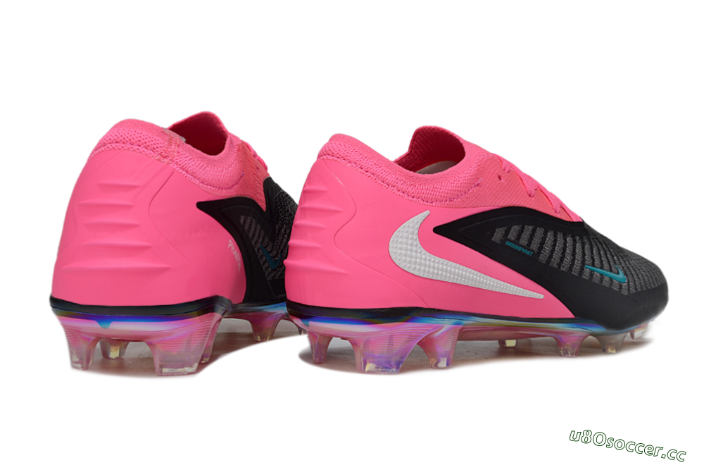 Unisex Nike Phantom 6 Low Elite FG Firm Ground Low-Tops Football Boots - Black/Hot Pink/Teal 6