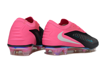 Unisex Nike Phantom 6 Low Elite FG Firm Ground Low-Tops Football Boots - Black/Hot Pink/Teal