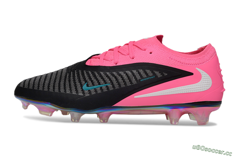 Unisex Nike Phantom 6 Low Elite FG Firm Ground Low-Tops Football Boots - Black/Hot Pink/Teal 0