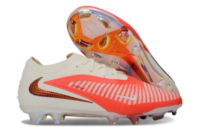 Unisex Nike Phantom 6 Low Elite FG Firm Ground Low-Tops Football Boots - Red/Bright Orange/White