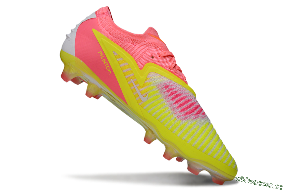 Unisex Nike Phantom 6 Low Elite FG Firm Ground Low-Tops Football Boots - Pink/Highlighter Yellow/Fluorescent Pink 4