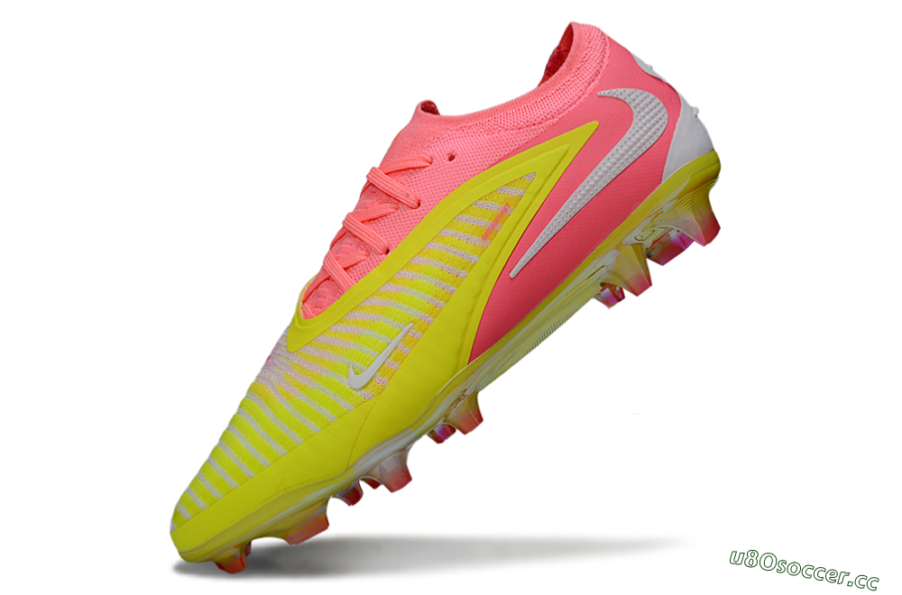 Unisex Nike Phantom 6 Low Elite FG Firm Ground Low-Tops Football Boots - Pink/Highlighter Yellow/Fluorescent Pink 5