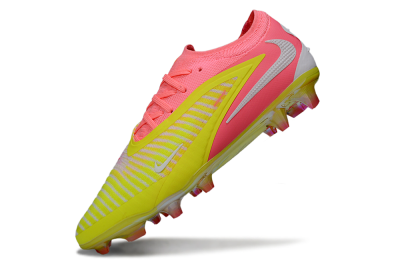 Unisex Nike Phantom 6 Low Elite FG Firm Ground Low-Tops Football Boots - Pink/Highlighter Yellow/Fluorescent Pink