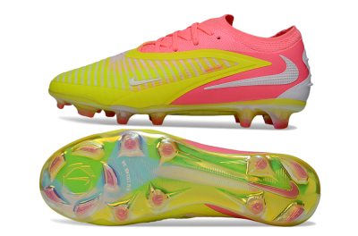 Unisex Nike Phantom 6 Low Elite FG Firm Ground Low-Tops Football Boots - Pink/Highlighter Yellow/Fluorescent Pink