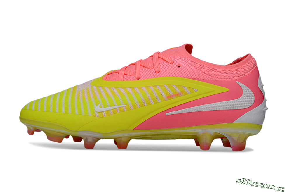 Unisex Nike Phantom 6 Low Elite FG Firm Ground Low-Tops Football Boots - Pink/Highlighter Yellow/Fluorescent Pink 0